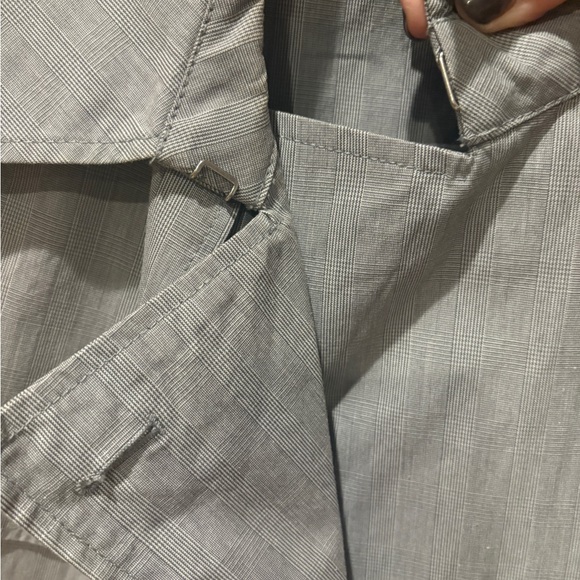 Calvin Klein Double Breasted Cotton Buckle Waist Trench Coat - Picture 6 of 17